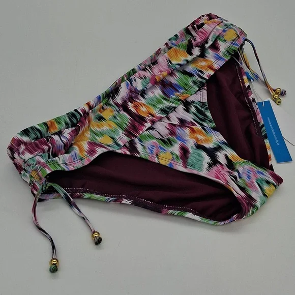 BLEU Rod Beattie Shirred Side Tie Hipster Bikini Bottom Multicolor 8 - Picture 5 of 10